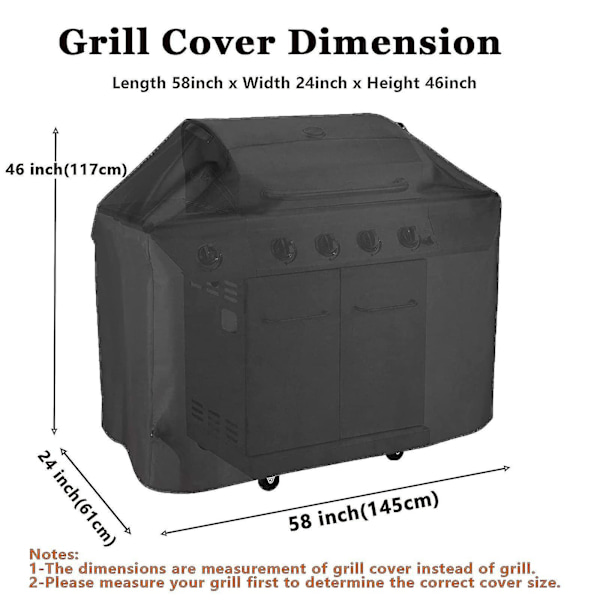 Vattentätt Grillöverdrag i 5 Storlekar [DB] 145*61*117cm
