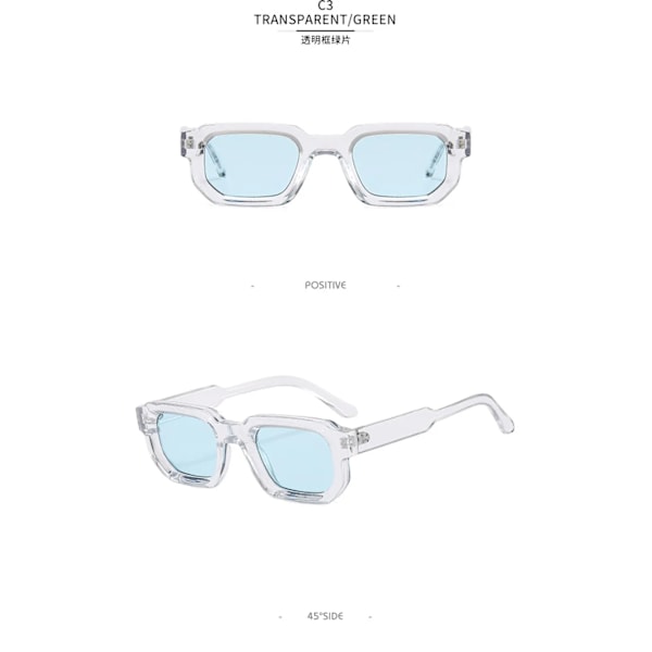 2024 Anpassade Logotypspecifikationer Herr Tjock Ram Lyxmärke Solglasögon Svarta Bågar Glasögon Läsglasögon För Män Specifikationer För Män C3 C3 Rectangle sunglasses