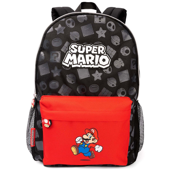 Super Mario All-Over Print Reppu Yksi Koko Musta/Punainen Musta/Punainen Black/Red One Size