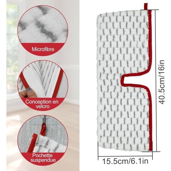 3-pack mikrofiberpåfyllningar för spraymoppar kompatibla med Vileda 1-2 Spraymax, tvättbar mikrofibermopp för köket