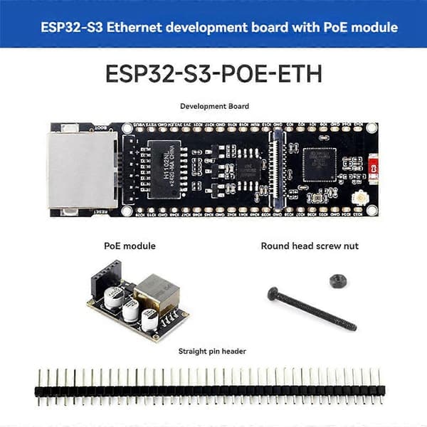 ESP32-S3-POE-ETH ESP32-S3 Ethernet Utvecklingskort