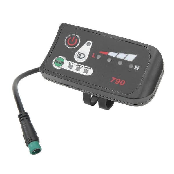 eBike LED Strømindikator – 5-pinners plugg og styrefeste 24V