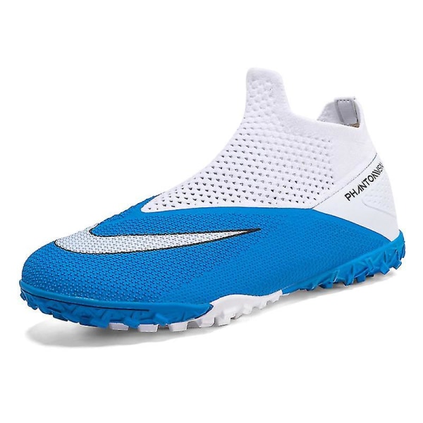 Fotbollsskor för herr Fotbollsskor med hög ankel för vuxna Grästräning Sport Skor Sneakers Yj2090-1 WhiteBlue1 36