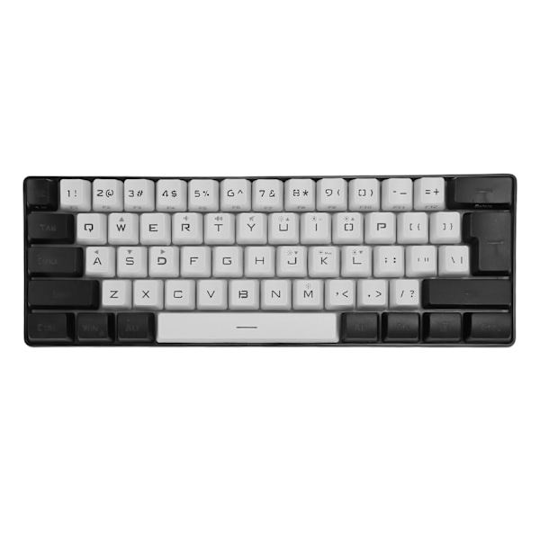 G61 Mini RGB-tastatur LED-bakgrunnsbelysning 61 taster Ergonomisk mekanisk følelse Kablet spilltastatur for kontorvirksomhet Hvit