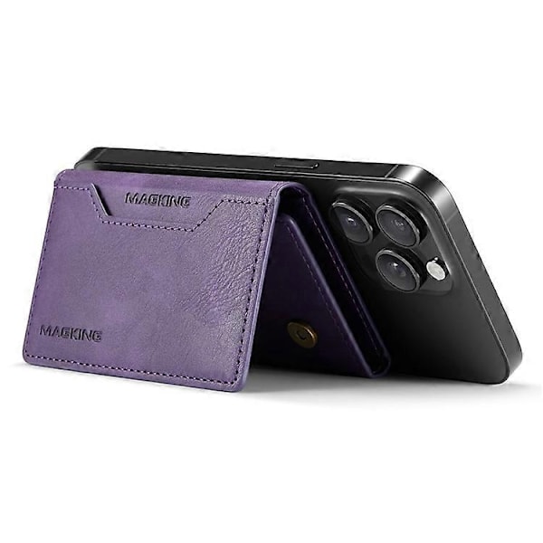 MAGKING K2 Ställ Magnetisk Korthållare Kompatibel med MagSafe RFID Mobiltelefonplånbok - Perfekt_xx Purple
