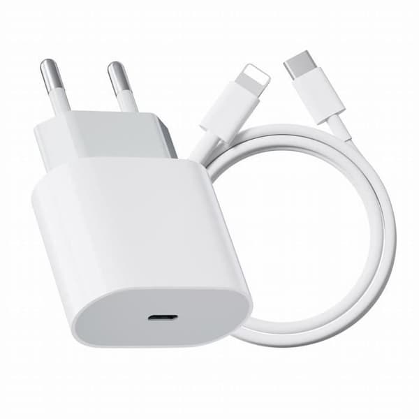 Hurtiglader - ELLBM - 20W - Kompatibel med iPhone 13 Pro Max - 1M Kabel - Type-C