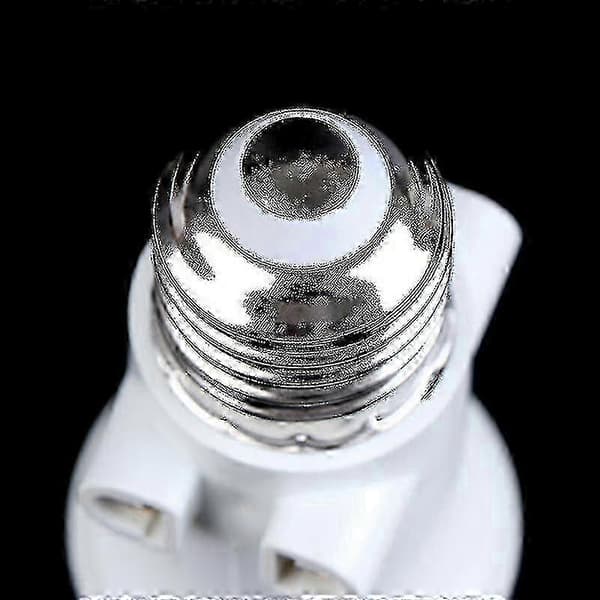 AC 100-240V E27 Lampefatningsadapter med EU-plugg White 1pc