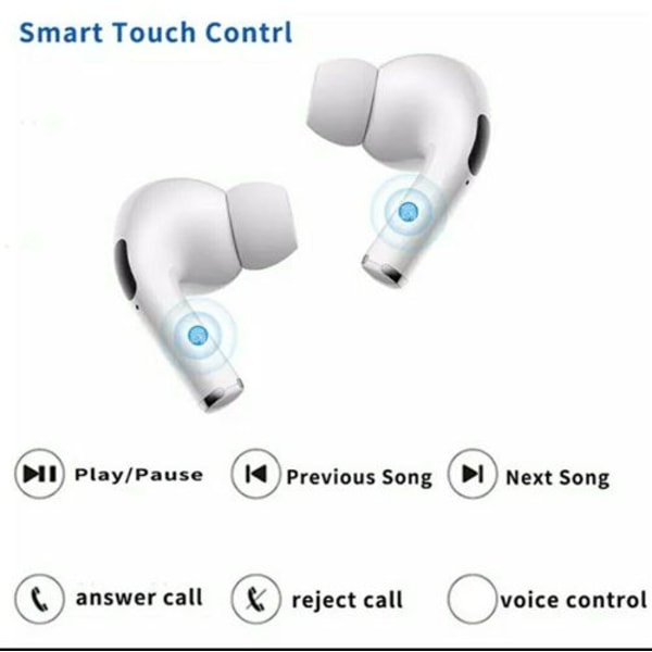 Trådløse Bluetooth-hodetelefoner Trådløse øretelefoner Hi-Fi Stereo Berøringskontroll Innebygd HD-mikrofon Klar samtalehodetelefoner for iPhone Android Samsung