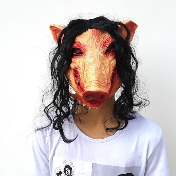 Sjov dyremask med hår Halloween Cosplay Scary Latex Mask Kostumefest none