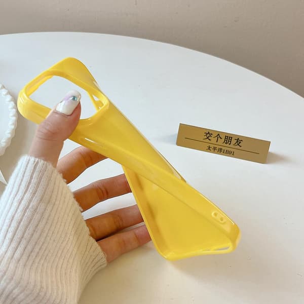 Støtsikkert TPU-telefondeksel i solid farge for iPhone 15 Pro Max Pro Yellow iPhone 15 Pro Max