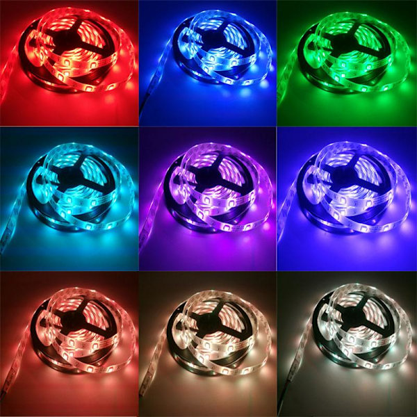 Fleksibel 10m RGB LED Strip / Lyslenke / LED Strip Bluetooth APP Flerfarget Multicolor multifärg