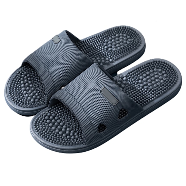 Unisex jalkahieronta tossut Akupunktiohieronta Tossut Shiatsu kaari Kipulääke Liukumattomat hierontatossut miehille naisille Tummanharmaa Dark Gray 42-43