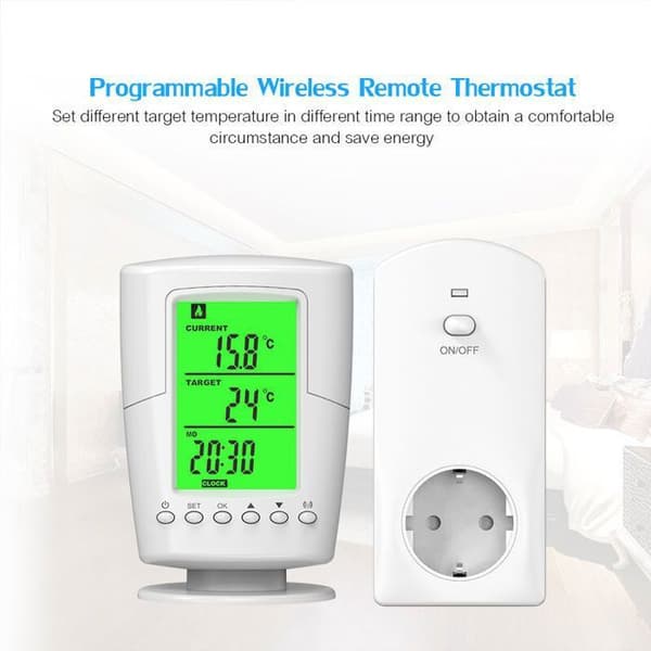 Trådløs programmerbar termostat - YYV - TS2000EU - AC 220–240V - 16A - Oppvarming og kjøling