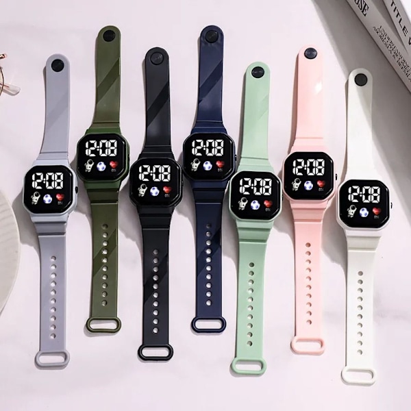 LED Digitaalinen Kello Lapsille, ARMY GREEN Army Green