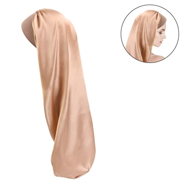 Satin Bonnet Extra Large Silk Bonnet med Guld