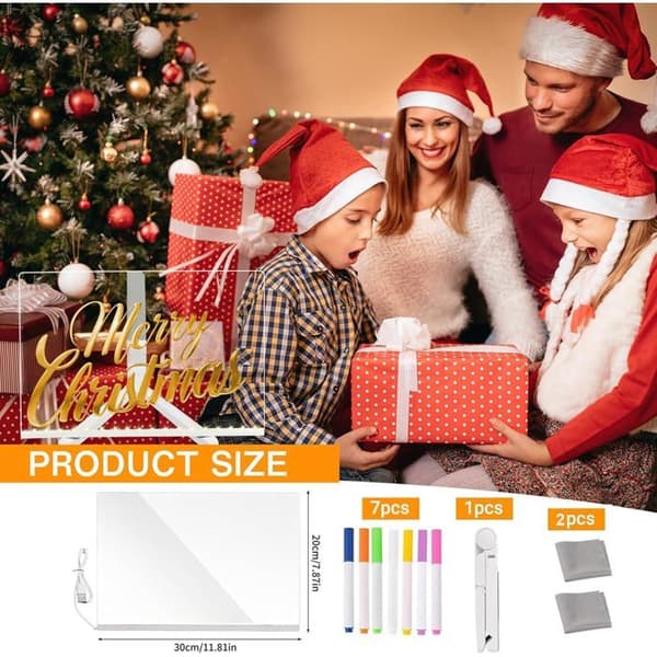 LED-belyst akrylmaleri - 7 farger - Justerbart stativ - Elektrisk - Samtidsdesign