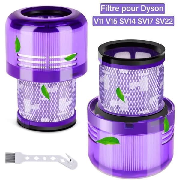 2-pak filter til Dyson V11 V15-serien, Dyson V11 Absolute børstefilter, Dyson SV14 Absolute Animal Fluffy børste, mv.