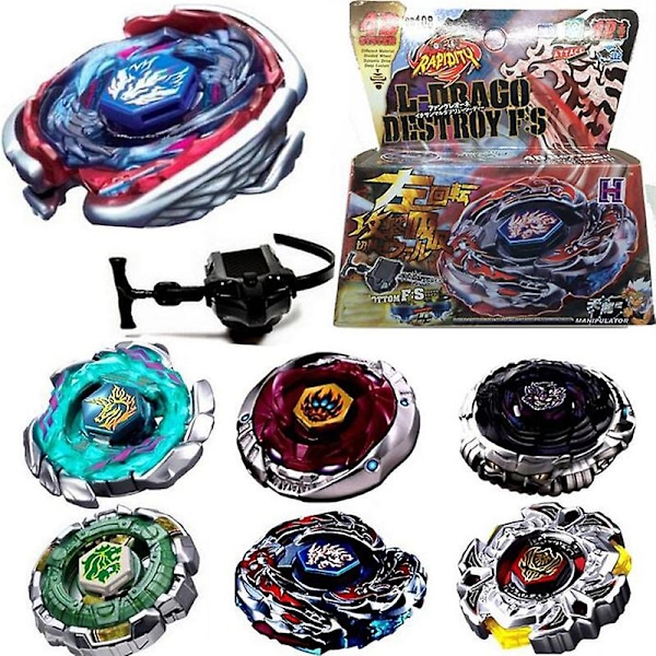 Fashion Fusion Metal Rapidity Fight Masters Top Beyblade String Launcher Set Toys (one random in the picture)