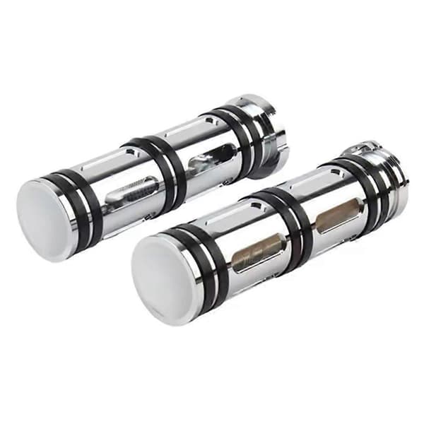Motorcykelgrepp CNC Hand Universal Styret Silver  Black
