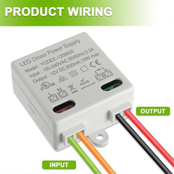 12 V/DC 10W Mini LED Transformator for 12 V LED Lys og Stripe