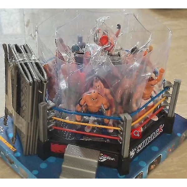 WWE Actionfigurer Elite Fighter Ringleksaker Realistiska rekvisita Roliga miniatyrer Hexagon med bur