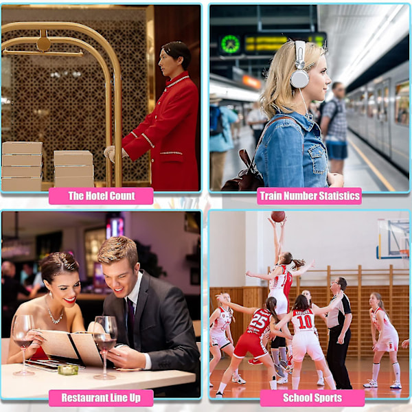2 st Handhållna Användbara Digitala Display Stickning Virkning Varvräknare Blå Rosa Räknare Stickning Varvräknare