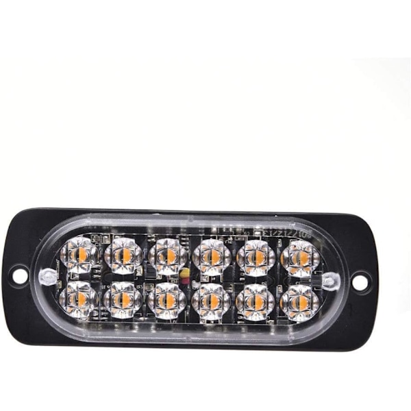 Super Lysstærk Rød 12-LED 12-24V Bil Lastbil Advarsel Alarm Nød Byggeri Vandtæt Blinkende Advarsels Stroboskop Kofanger Grill Baglygte Arbejdslys 12 LED Red