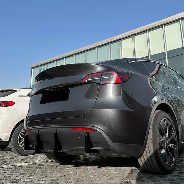 Bagkofanger Diffuser Læbesæt til Tesla Model Y 2017-2024 Bageste Splitter Spoiler Cover Trim Tilbehør Black