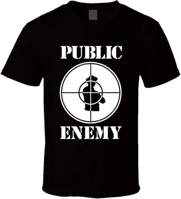 Public Enemy Logo T-paita Musta M
