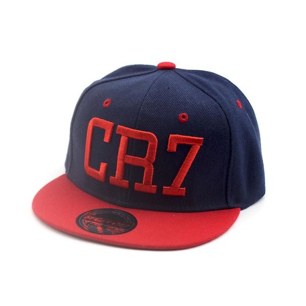 Ny 2023 Kids Cr7 Cap Sommar Baseball Cap Hat Boys Girls Kids Snapback Ronaldo Hats Hip Hop Caps Röd Red 50-54CM
