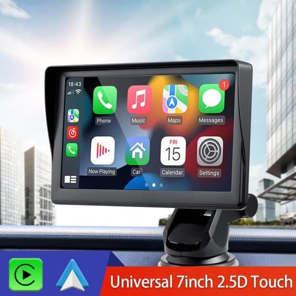 PRUMYA B600W Bluetooth bilradio - 7-tommer - CarPlay - Android Auto - Touchskærm