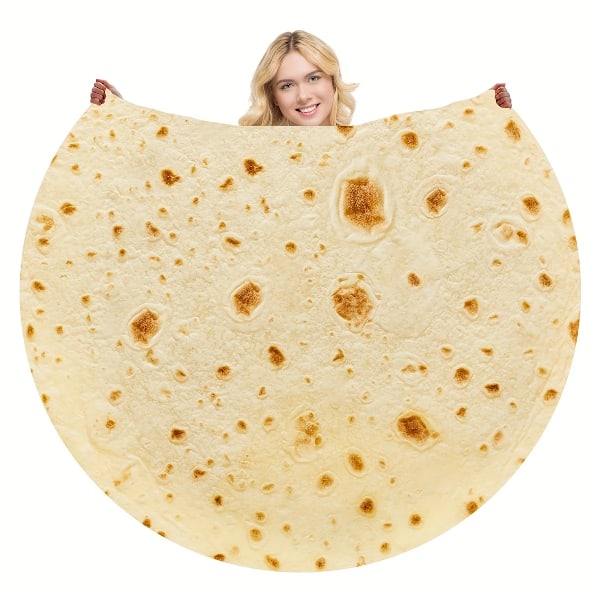 Rolig Varm Matfilt Supermjuka Plyschfiltar för Säng Soffa Överkast Dekorativ Camping Picknick Varm Vinterfilt Burrito Burrito Burrito Round35inch(0.9m))