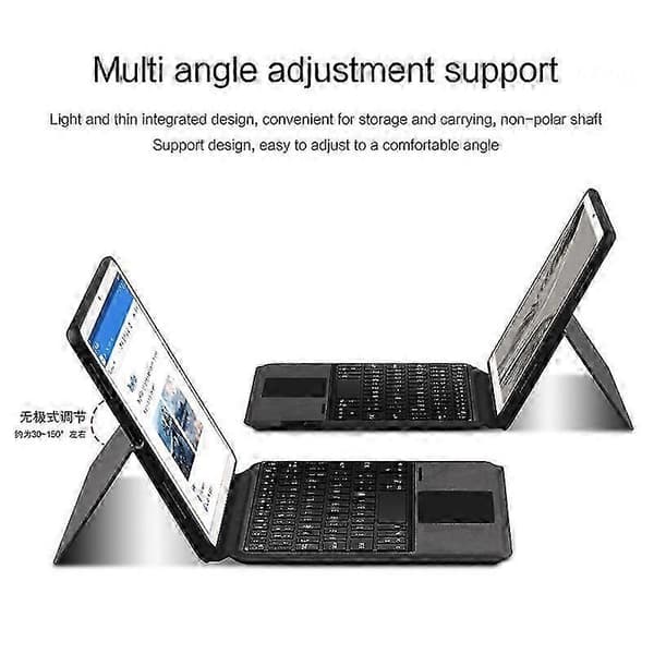 PU-læderstativetui med baggrundsbelyst tastatur og multi-touch trackpad til Google Pixel Tablet