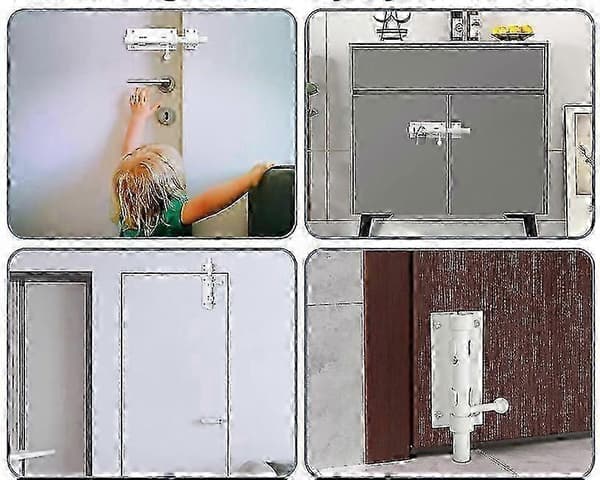 5 tommer hvid skudrigel i rustfrit stål til dør- og lågeplade