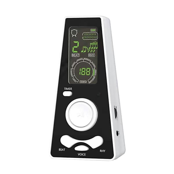Elektronisk digital metronom med timer Universal elektronisk metronom med volym- och takthastighetskontroll, batteri- eller USB-kabeldriven, för gitarr P Solid Normal
