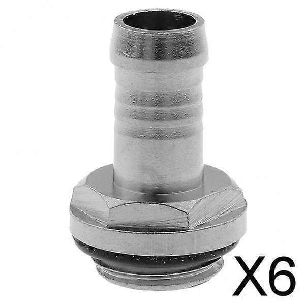 2- G1/4 Gevind PC Vandkølingsforbindelse 3/8\" Rørfittingsadapter 6 Pcs