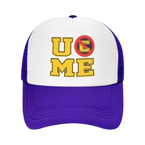 Klassisk Wwe John Cena U Cant See Me Trucker Hat Dame Menn Personlig justerbar unisex cap utendørs Trucker Hat Trucker Hat Purple