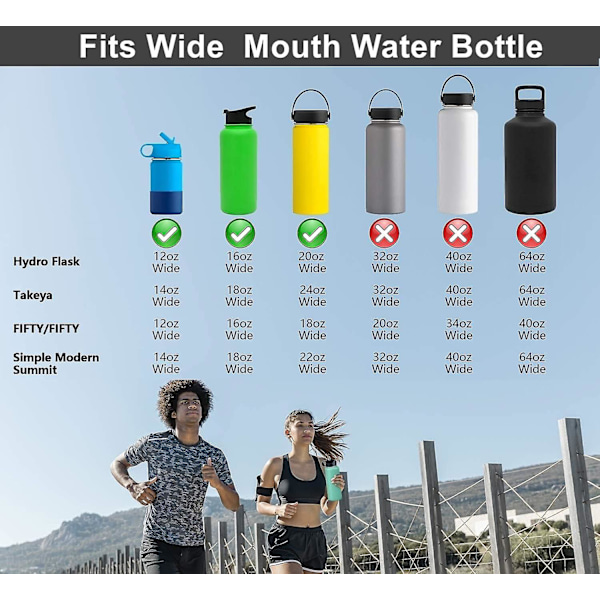 Sugerrør og låg til Hydro Flask Wide Mouth og andre mærker af isolerede vandflasker