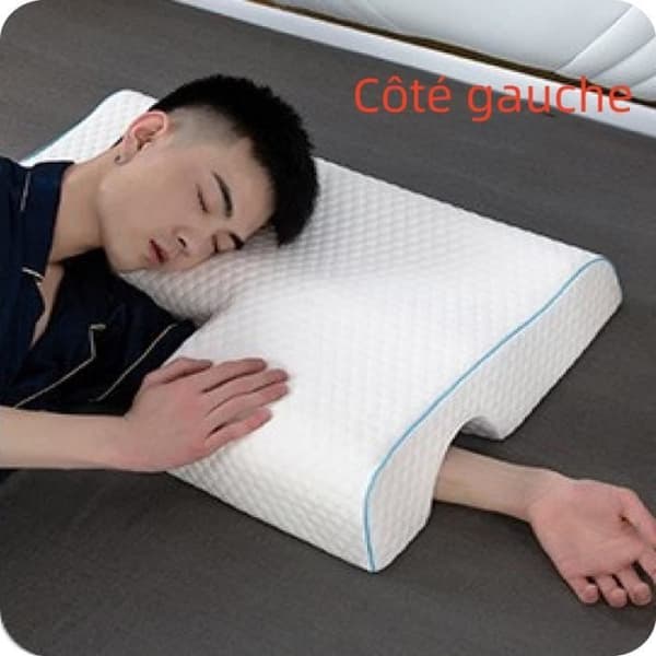 Memory foam pillow - ZGEER - Ergonomic - Asymmetrical - Medium comfort - Washable