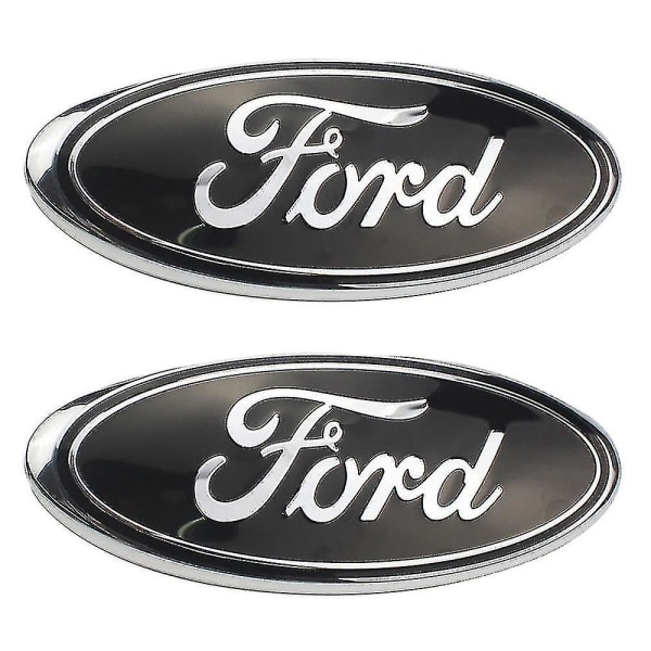 2-delad emblem för Ford F150 oval emblem badge front bakre grill namnskylt