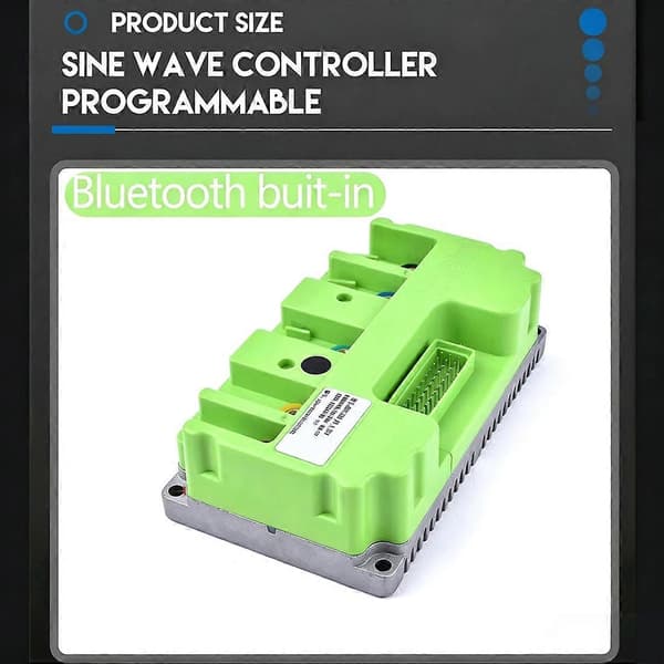 Fardriver Controller 48V-72V 80A 3KW Sinusbølgecontroller med Bluetooth til Razor, Elektrisk Motorcykel, Gocart