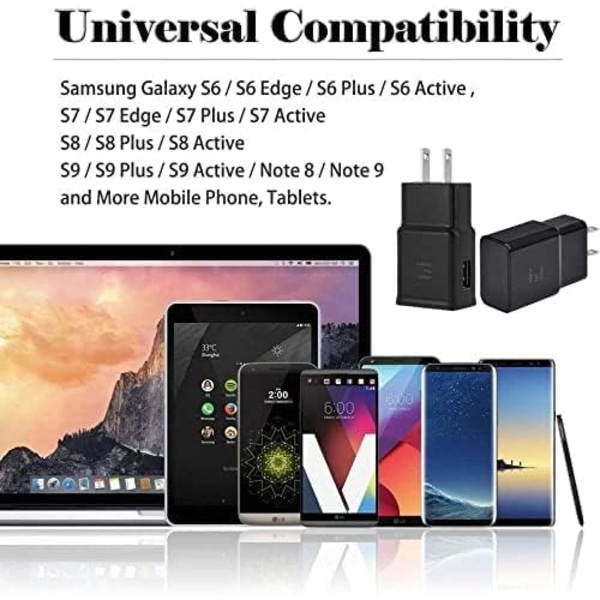 Samsung Adaptiv Hurtiglading USB Vegglader for Samsung Galaxy