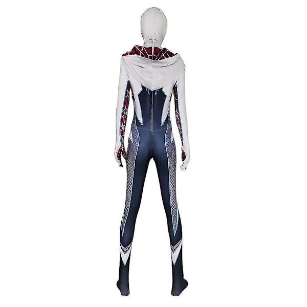 Halloween Gwen Stacy Cosplay Kostume Kvinder Piger Kvindelig Helt Zentai Dragt Helkrops Voksne Børn Jumpsuit Høj Kvalitet Størrelse til Kvinder Size for Women XXXL