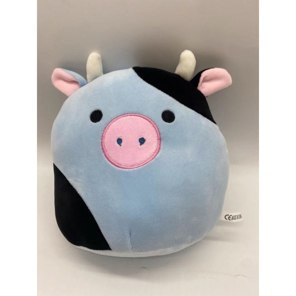 20 cm Squishmallow-pehmolelu, vaaleanpunainen koira cow blue black