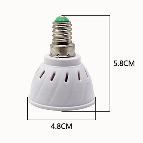 E14 växtlampa, fullspektrum LED-växtlampa med UV och IR för inomhusväxter, grönsaksodling, blomsterträdgård, växthus, suckulenter