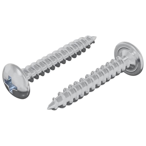 Træskruer 2 stk. Sølv M4 x 25 mm Stål