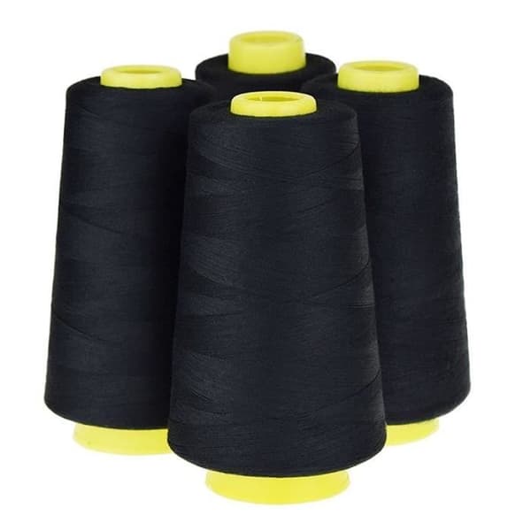 Sytråd - Uspecificeret - 4 spoler - Polyester - Sort - 3000 yards pr. spole
