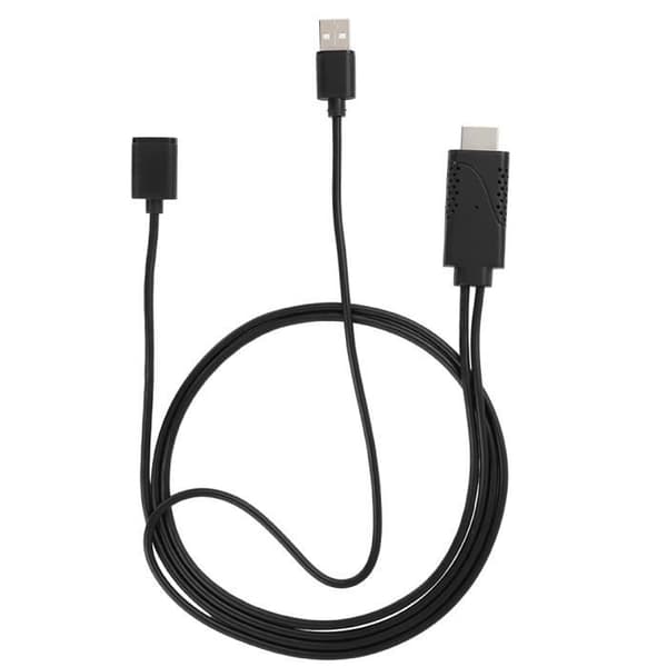 2-i-1 USB til HDTV HDMI-adapter TV USB-kabel til iPhone og Android
