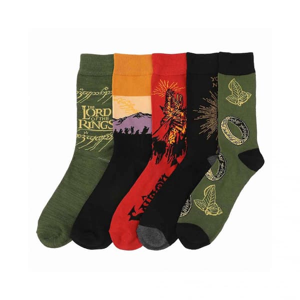 Sagan om ringen blandad konst 5-pack crew strumpor one size