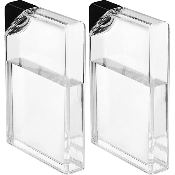 2 stk. Gjennomsiktige flate vannflasker, portable flate vannflasker, portable reiseflasker 17X11X3cm 17X11X3cm